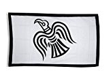 Fahne / Flagge Wikinger Raven + gratis Sticker, Flaggenfritze®