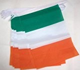 FAHNENKETTE IRLAND 6 meter mit 20 flaggen 21x14cm - IRISCHE Girlande Flaggenkette 14 x 21 cm AZ FLAG