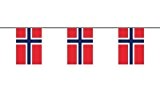 Fahnenkette Norwegen 6 m Fahne Flagge Flaggenkette