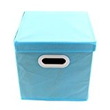 Faltbarer Vlies Kids Room Tidy Toy Aufbewahrungsbox Stoff Cube Schublade mit Deckel blau