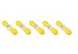 Fanaticism 10 stück Maiskolbenhalter Spiky Griff aus Gummi Nadeln Edelstahl， gelb