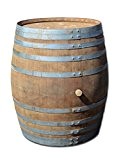 Fass mit 500 Liter, Holzfass, Weinfass aus Eichenholz (geöffnet als Regentonne + Deckel)