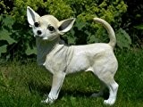 Figur Hund Chihuahua Höhe 34 cm Dekofigur aus Kunstharz