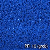 Filtermatte 100x100x3 cm PPI 10/20/30, Filtermaterial für Gartenteichfilter und Aquarienfilter geeignet (PPI 10 (grob))