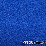 Filtermatte 100x100x3 cm PPI 10/20/30, Filtermaterial für Gartenteichfilter und Aquarienfilter geeignet (PPI 20 (mittel))