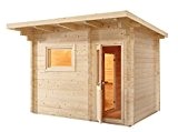 Finnische Sauna Norwegen für 6 Personen Außenbeleuchtung mit Umkleidekabine