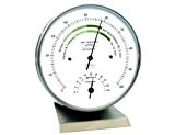 Fischer 122.01HT-01 Wohnklima-Hygrometer Edelstahlgehäuse, 100 mm