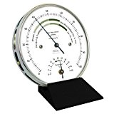 Fischer Wohnklima-Hygrometer mit Sockel (Echtholzsockel Buche schwarz lackiert)