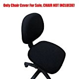 Fit Into Everyway Computer Büro-Stuhl-Abdeckung Pure Color Universal-Stuhl-Abdeckung Stretch Rotating Chair Cover (schwarz)