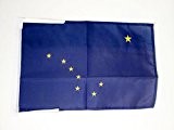 FLAGGE ALASKA 45x30cm mit kordel - BUNDESSTAAT ALASKA FAHNE 30 x 45 cm - flaggen AZ FLAG Top Qualität