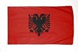FLAGGE ALBANIEN 150x90cm - ALBANISCHE FAHNE 90 x 150 cm - flaggen AZ FLAG Top Qualität