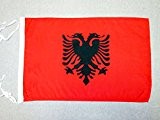 FLAGGE ALBANIEN 45x30cm mit kordel - ALBANISCHE FAHNE 30 x 45 cm - flaggen AZ FLAG Top Qualität