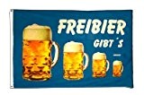 Flagge Bier Freibier gibt's morgen - 90 x 150 cm