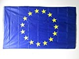 FLAGGE EUROPÄISCHE UNION 150x90cm - EUROPA FAHNE 90 x 150 cm Aussenverwendung Metallösen - flaggen AZ FLAG Top Qualität