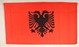 Flagge Fahne Albanien 90x60 cm wetterfest und lichtecht für innen und aussen