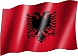 Flagge/Fahne ALBANIEN mit Wappen Staatsflagge/Landesflagge/Hissflagge mit Ösen 150x90 cm, sehr gute Qualität