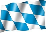 Flagge/Fahne BAYERN (große Rauten blau weiß) Staatsflagge/Landesflagge/Hissflagge mit Ösen 150x90 cm, sehr gute Qualität