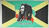Flagge Fahne Bob Marley Freedom Jamaika 90x60 cm wetterfest und lichtecht für innen und aussen