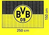 Flagge Fahne BVB Dortmund Emblem LOGO 150x250 cm Hissflagge