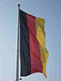Flagge Fahne Deutschland, ca. 200 x 80 cm Hochformat, 160 g/m² Polyesterwebware Premiumqualität