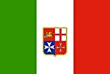 Flagge Fahne Italien mit Wappen, ca. 90 x 150 cm