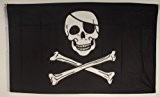 Flagge Fahne Pirat 90x60 cm wetterfest und lichtecht für innen und aussen Piratenflagge