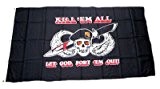 Flagge Fahne Pirat Kill`em all 90 x 150 cm FLAGGENMAE®