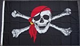 Flagge Fahne Pirat mit rotem Kopftuch, ca. 60 x 90 cm