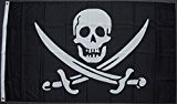 Flagge Fahne Pirat mit zwei Säbeln, ca. 60 x 90 cm