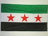 FLAGGE FREIE SYRISCHE ARMEE 150x90cm - SYRIEN FAHNE 90 x 150 cm - flaggen AZ FLAG Top Qualität