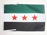 FLAGGE FREIE SYRISCHE ARMEE 45x30cm mit kordel - SYRIEN FAHNE 30 x 45 cm - flaggen AZ FLAG Top Qualität