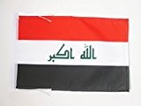 FLAGGE IRAK 45x30cm mit kordel - IRAKISCHE FAHNE 30 x 45 cm - flaggen AZ FLAG Top Qualität