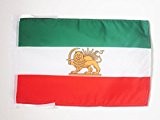 FLAGGE IRAN ALT 45x30cm mit kordel - IRANISCHE FAHNE 30 x 45 cm - flaggen AZ FLAG Top Qualität