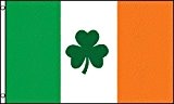 FLAGGE IRLAND MIT KLEE 150x90cm - IRISCHE FAHNE 90 x 150 cm - flaggen AZ FLAG Top Qualität