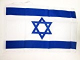 FLAGGE ISRAEL 45x30cm mit kordel - ISRAELISCHE FAHNE 30 x 45 cm - flaggen AZ FLAG Top Qualität