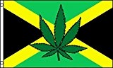 FLAGGE JAMAIKA CANNABIS HANF 150x90cm - RASTA FAHNE 90 x 150 cm - flaggen AZ FLAG Top Qualität