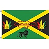 FLAGGE JAMAIKA REGGAE 150x90cm - RASTA FAHNE 90 x 150 cm - flaggen AZ FLAG Top Qualität