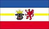 FLAGGE MECKLENBURG-VORPOMMERN 150x90cm - MECKLENBURG-VORPOMMERN FAHNE 90 x 150 cm - flaggen AZ FLAG Top Qualität