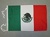 FLAGGE MEXIKO 45x30cm mit kordel - MEXIKANISCHE FAHNE 30 x 45 cm - flaggen AZ FLAG Top Qualität