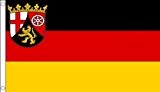 FLAGGE RHEINLAND-PFALZ 150x90cm - RHEINLAND-PFALZ FAHNE 90 x 150 cm - flaggen AZ FLAG Top Qualität