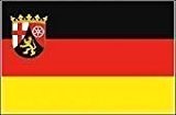 Flaggen Deutsche Bundesländer Deutschland Landesfahnen 150 x 90 cm mit zwei Metallösen zur Befestigung und zum Hissen (Rheinland-Pfalz)