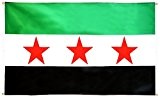 Flaggenfritze® Balkonflagge Syrien 1932-1963 / Opposition - Freie Syrische Armee