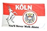 Flaggenfritze® Flagge Fanflagge Köln You'll never walk alone - 90 x 150 cm