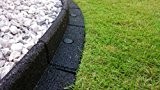 FlexiBorder - Wetterfeste, Rasenmäher-sichere, Flexible Garten Rasenkante - 3 x 1 Meter Länge in einem Pack (Schwarz)