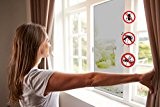 Fliegengitter für Fenster Fliegenschutzgitter mit Befestigungs-Klettband, 100 x 100 cm Fenster Insektenschutz weiß