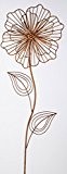 formano Gartenstecker aus Metall, Motiv runde Blume, rostig, 120 cm