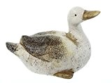 Frank Flechtwaren, 226305: Deko-Ente 'Patina' im 2er Set aus Terracotta in Naturtönen, aufwändig gestaltet, kleine Ente 19cm, große Ente 22cm