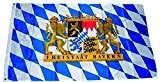 Freitaat Bayern Flagge/Fahne mit Löwenwappen; 150x250 cm mit kleinem Fehldruck - B-Ware