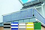 Friedola 81603 Sichtschutz Optima 90 x 500 cm, stripes weiß / blau