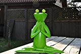 Frosch, Höhe: ca. 28 cm, Gartenfigur aus Metall Froschkönig Yoga
